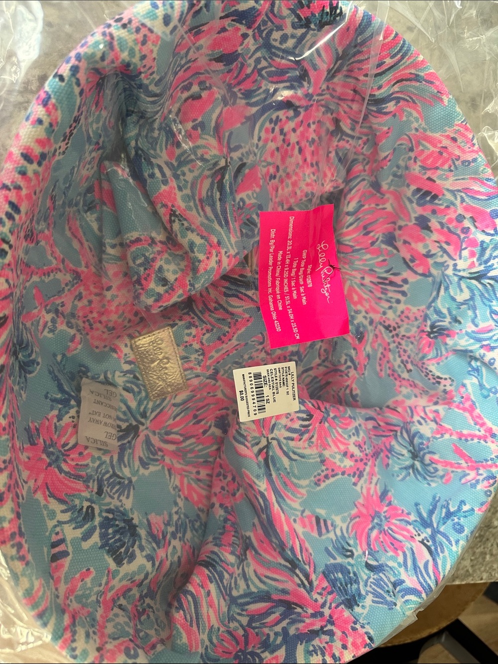 Lilly Pulitzer Blue, Pink & Navy Floral Tote